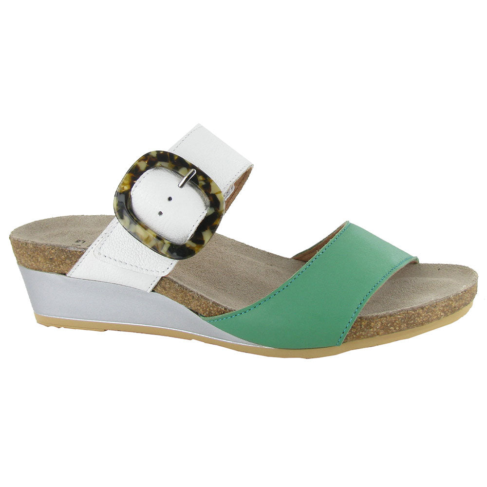 Naot Kingdom Wedge Sandal (5054) Womens Shoes Soft Jade/Soft White