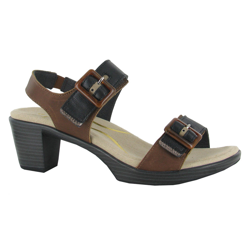 Naot Mode Heel Sandal (40042) Womens Shoes Brown/Black/Khaki/Radiant Copper
