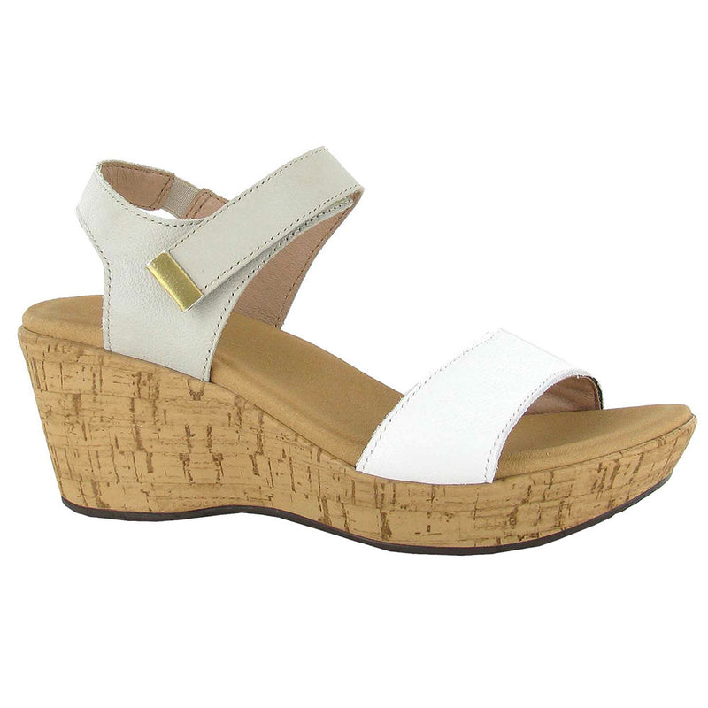 Naot Summer Backstrap Wedge (87005) Womens Shoes Ivory/White