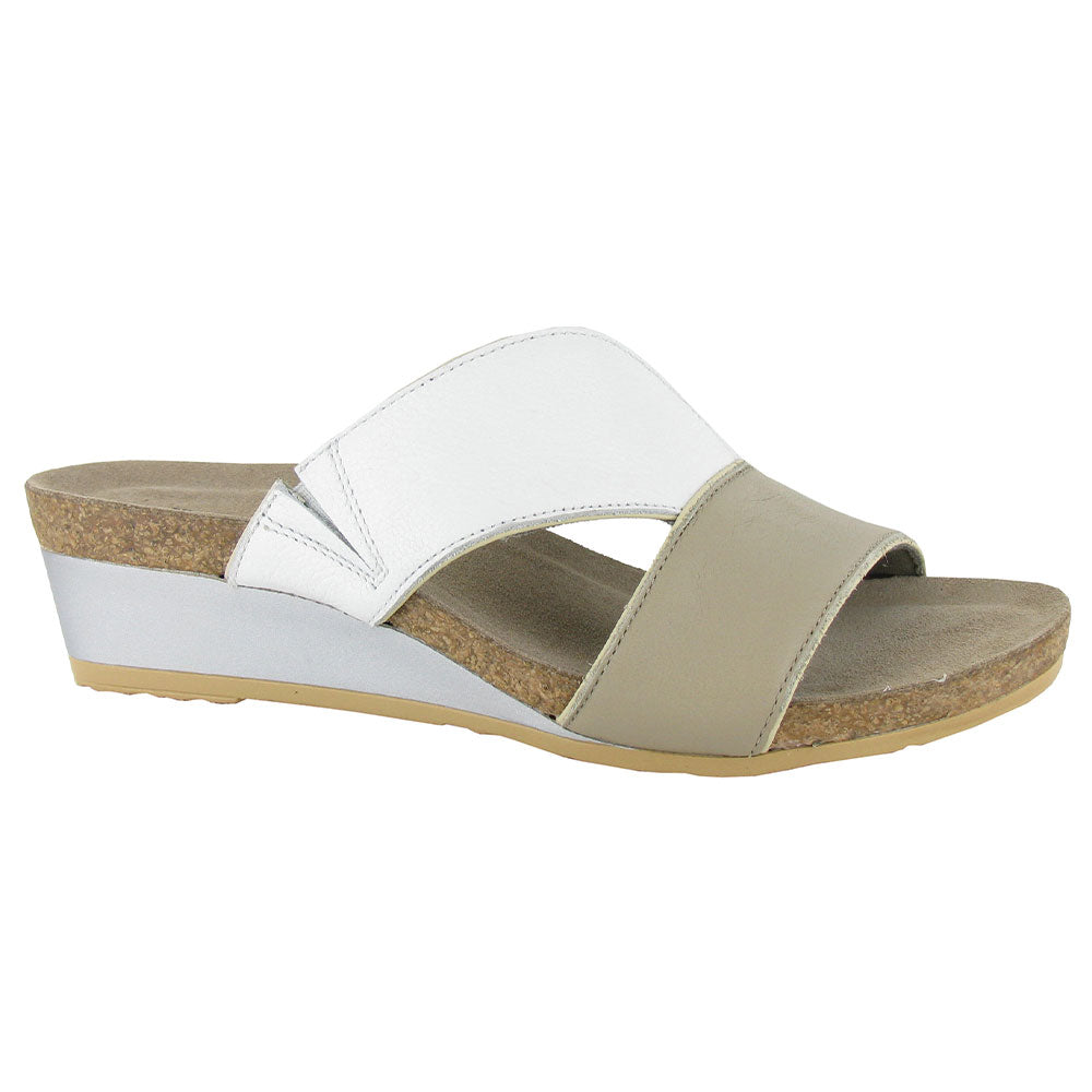 Naot Tiara Slide Wedge (5053) Womens Shoes Soft Beige/Soft White