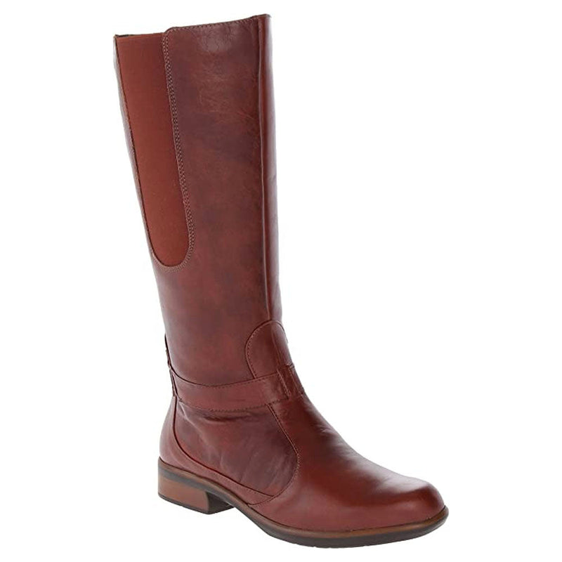 Naot Viento Leather Riding Boot (26016) Womens Shoes Water Resistant Brown Leather