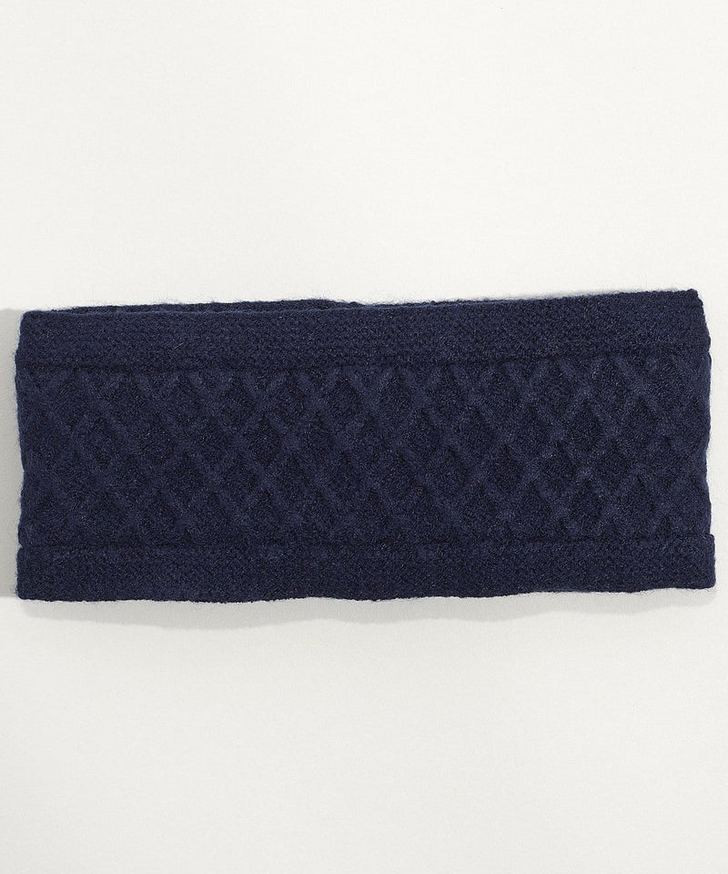 Echo Design Diamond Cable-Knit Headband Women's Clothing Navy