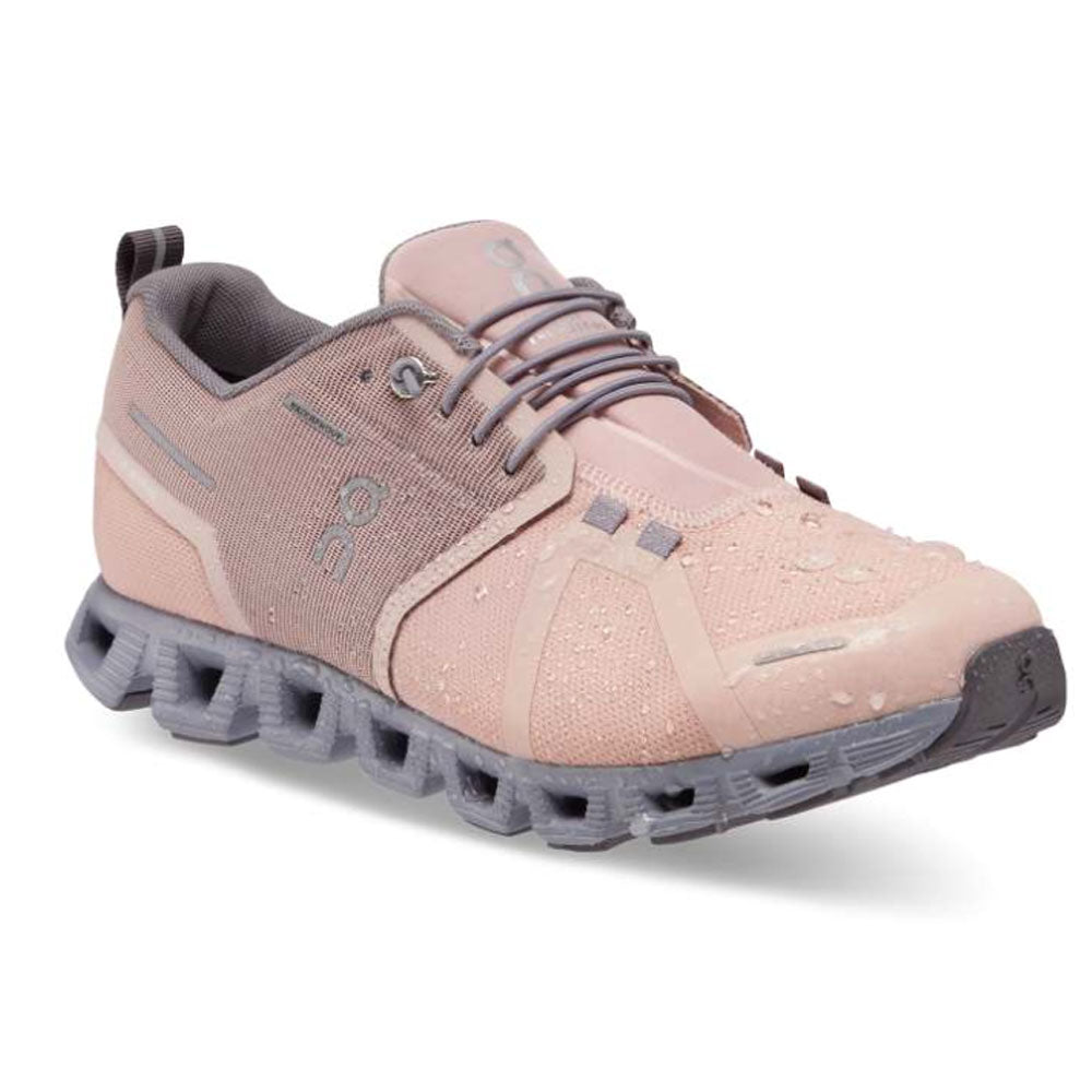 ON Running Cloud 5 Waterproof Running Shoe Womens Shoes Rose/Fossil