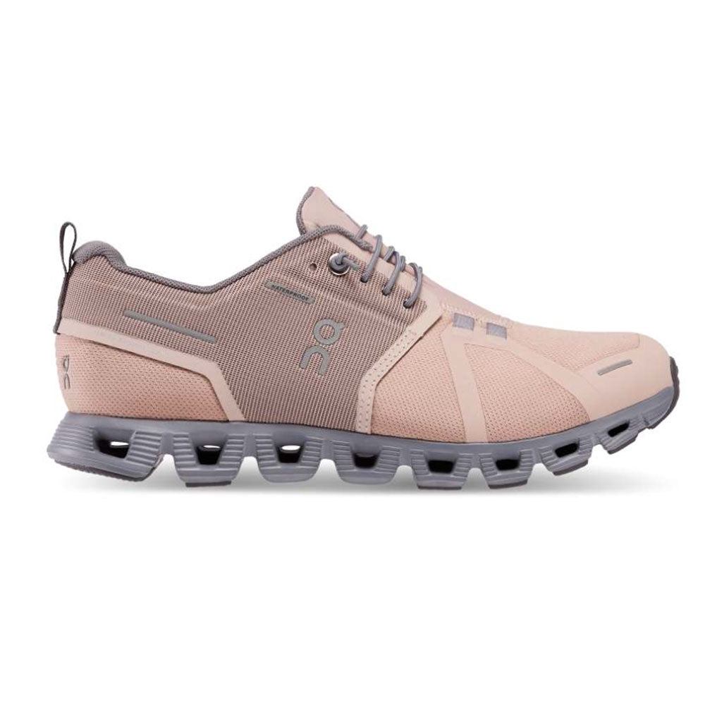 ON Running Cloud 5 Waterproof Running Shoe Womens Shoes Rose/Fossil