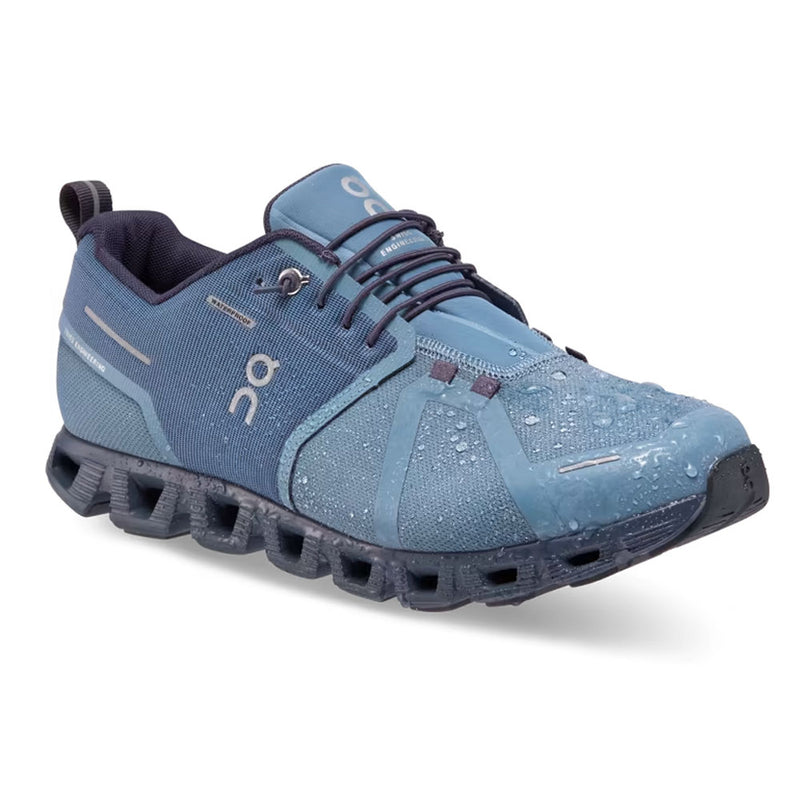 ON Running Cloud 5 Waterproof Men's Running Sneaker Mens Shoes Metal/Navy