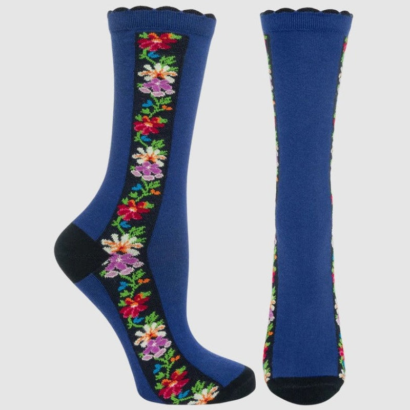 OZONE Nordic Stripe Sock Womens Hosiery 13 Blue