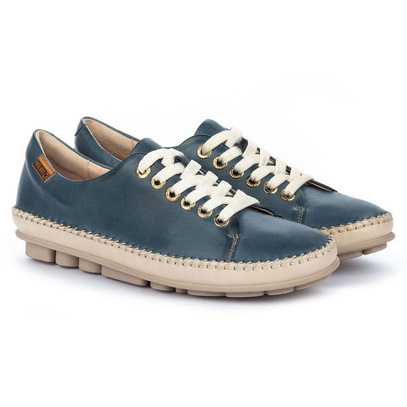 Pikolinos Riola Leather Sneaker (W3Y-4925C1) Womens Shoes Sapphire