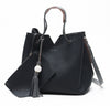 pixie mood Jasmine Marble Tote (P-JAS) Handbags Black