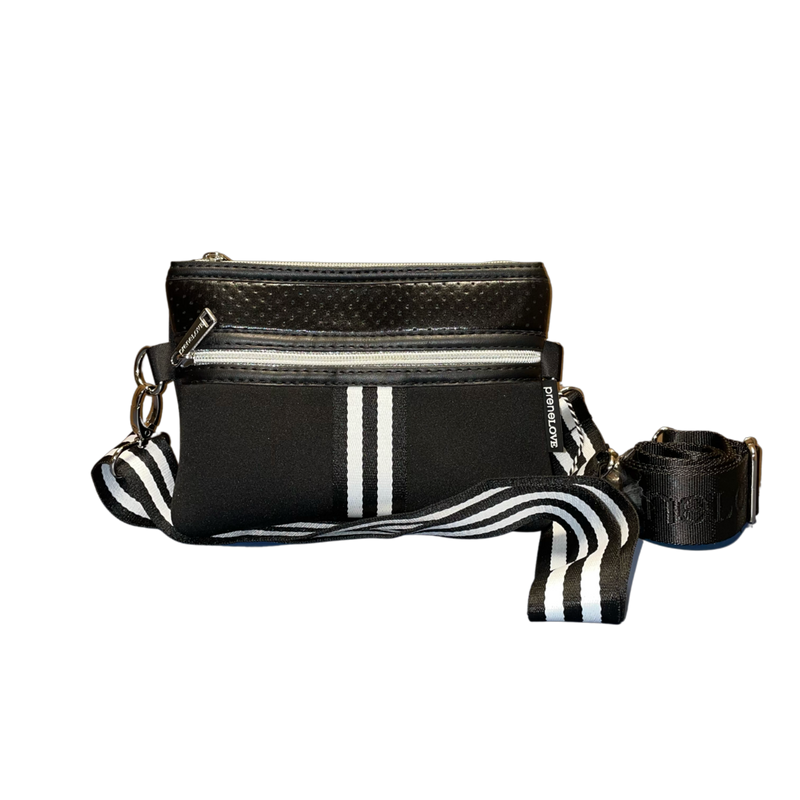 prenelove Belt Crossbody Bag Handbags black pearl