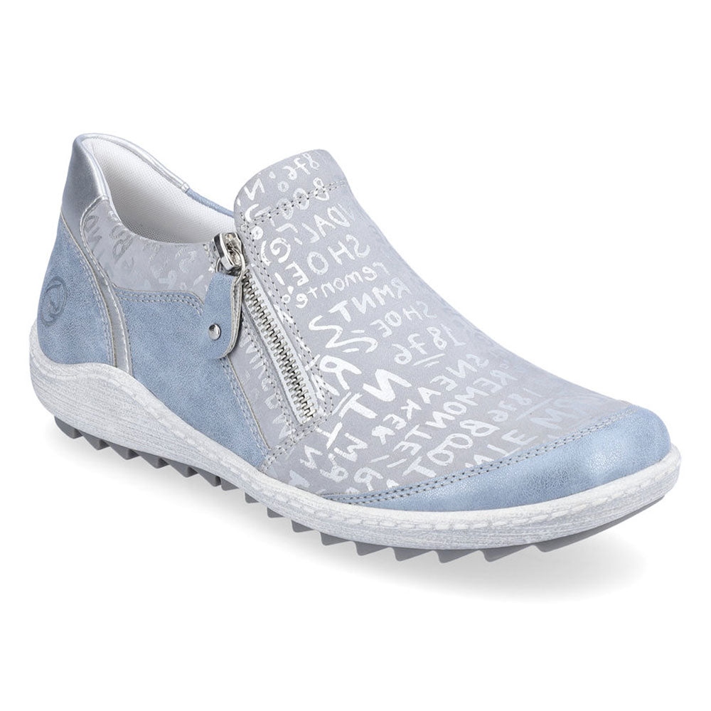 Remonte Edgy Treaded Slip-on Sneaker (R1428) Womens Shoes 10 Lt Blue