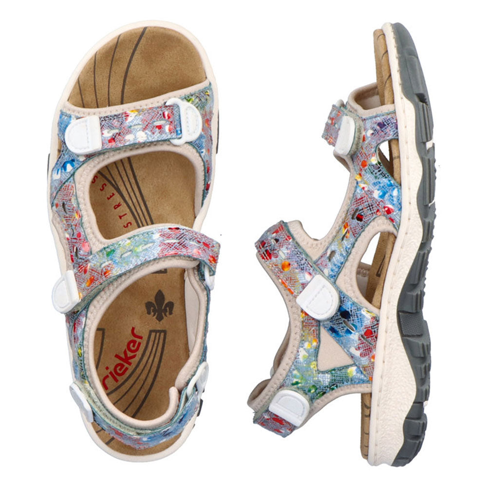 Du bliver bedre Shredded zebra Rieker Clara Women's Synthetic Double Strap Sandal | Simons Shoes