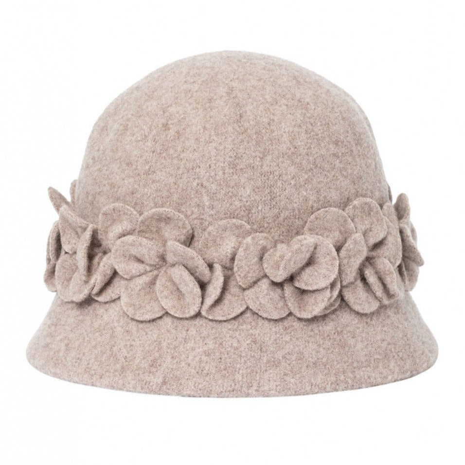 santacana Wool Cloche Hat Women's Clothing Beige