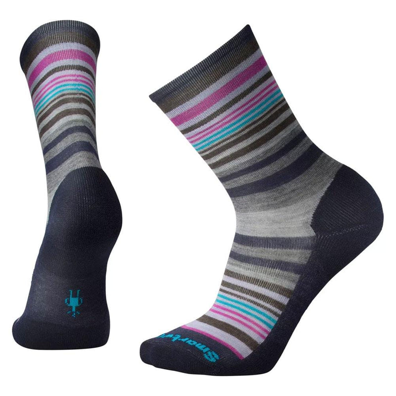 Smartwool Jovian Stripe Socks (SW0SW599) Womens Hosiery A64 DeepNvy/HtrMdwMv
