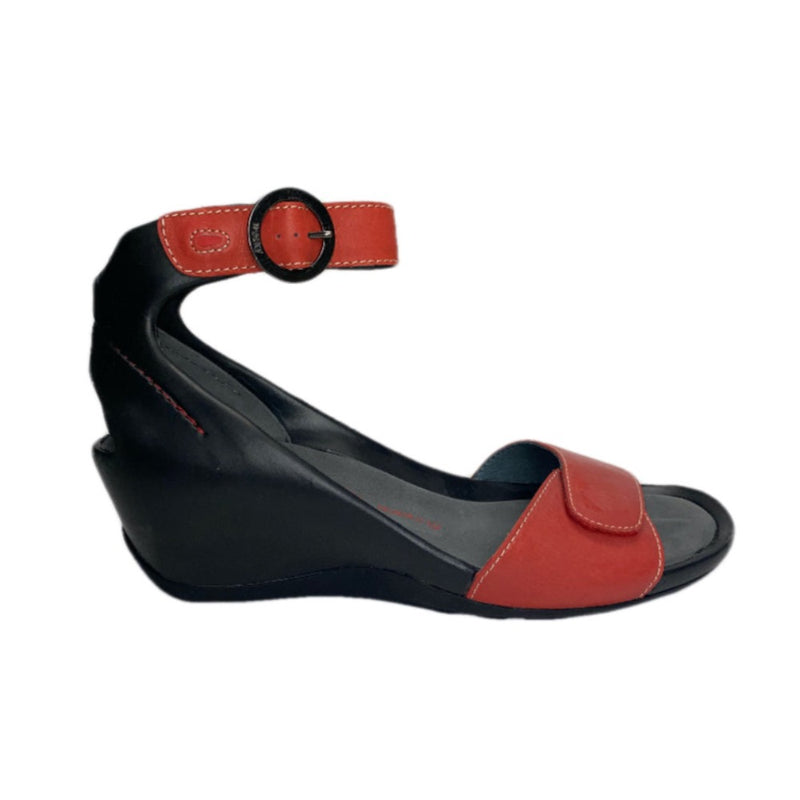 Wolky Ka Wedge Sandal (1175) Womens Shoes 350 Red Leather