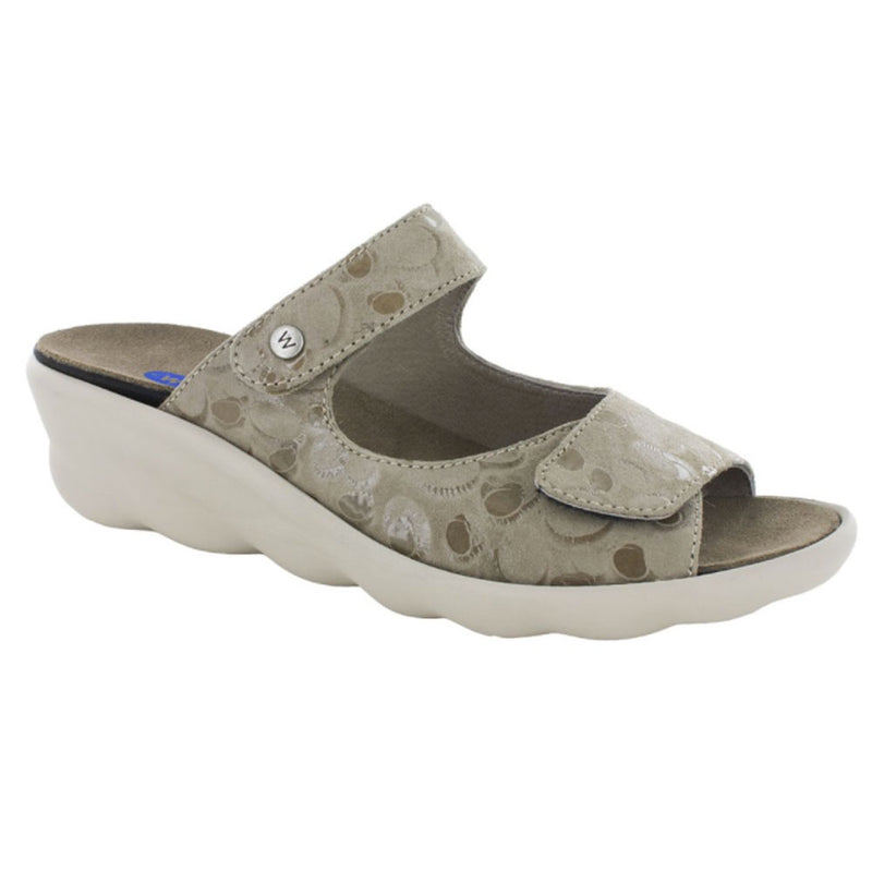 Wolky Bolena Adjustable Slide Sandal Womens Shoes 12-390 Beige Circles