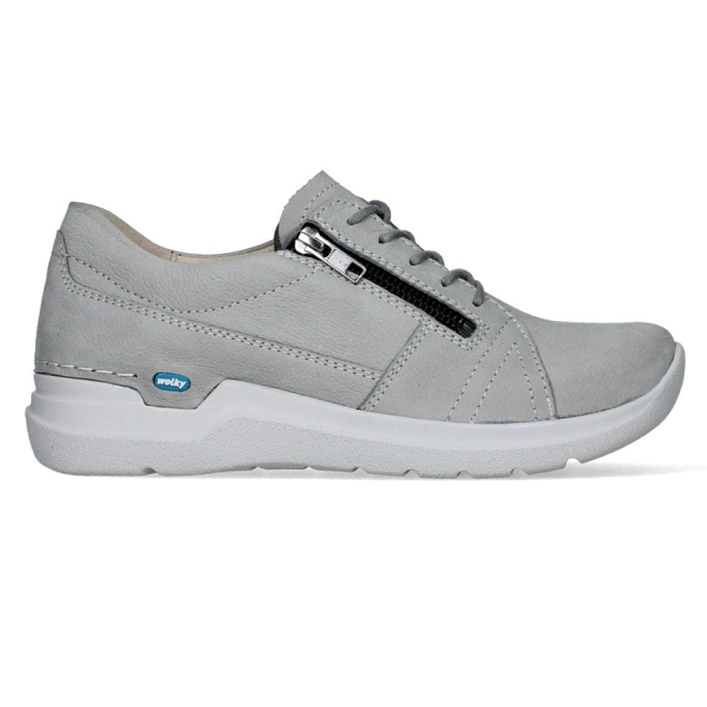 Wolky Feltwell Side Zip Sneaker (06609) Womens Shoes 11-206 Antique Light Gray
