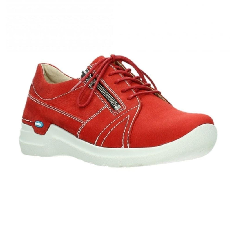 Wolky Feltwell Side Zip Sneaker (06609) Womens Shoes 11-570 Red-Summer
