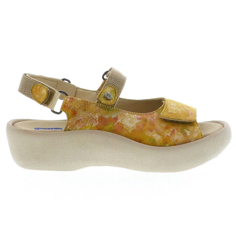 Wolky Jewel Sandal Leopardo Womens Shoes 490 Yellow
