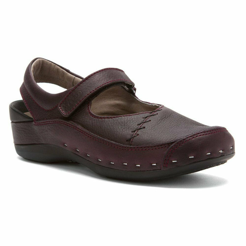 Wolky Strap Cloggy (6015) Additional Colors Womens Shoes 851 Bordo MET
